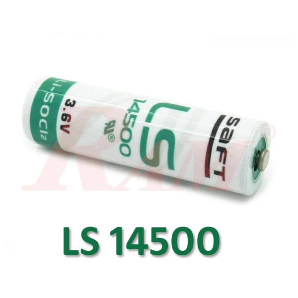 Saft LS-14500 Lithium Battery 3.6V (Li-SOCI2) بطارية ليثيوم 3.6V سافت ...